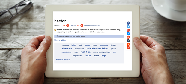 Dictionary definition of a Hector