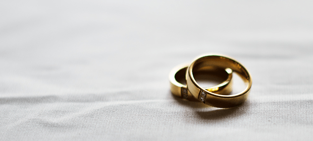 A pair of wedding rings